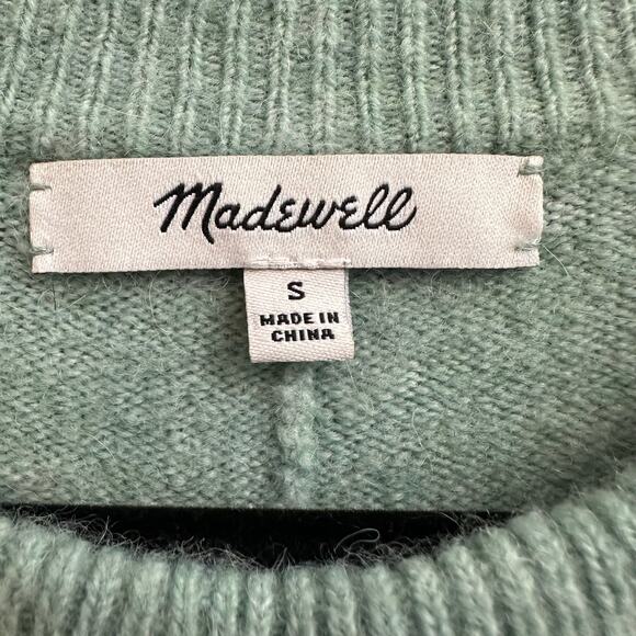 Madewell Mint Green Pullover Wool Alpaca Blend Sweater Size Small Oversized Soft - Picture 2 of 5